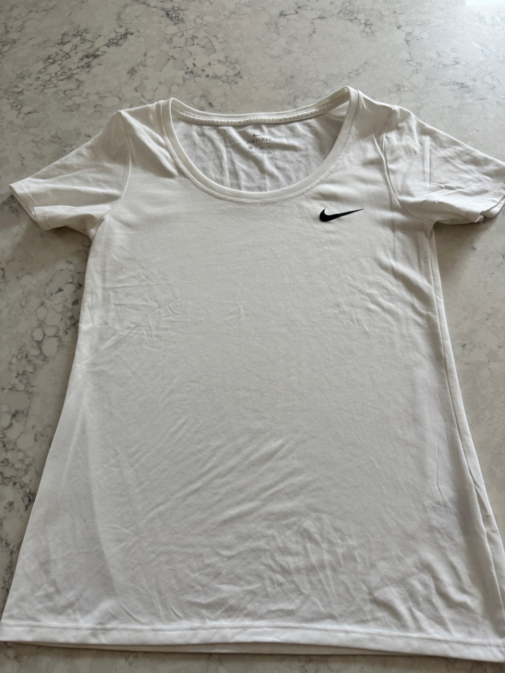 Nike Womens White Scoop Neck Tee size XS